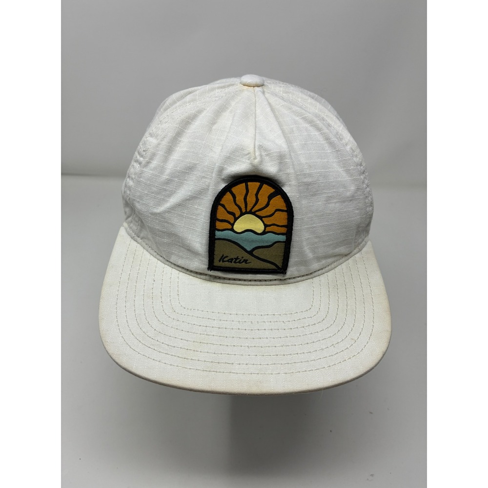 Katin Ripstop Cotton Snapback Hat White Cream Sun Ocean Patch Surf Cap‎